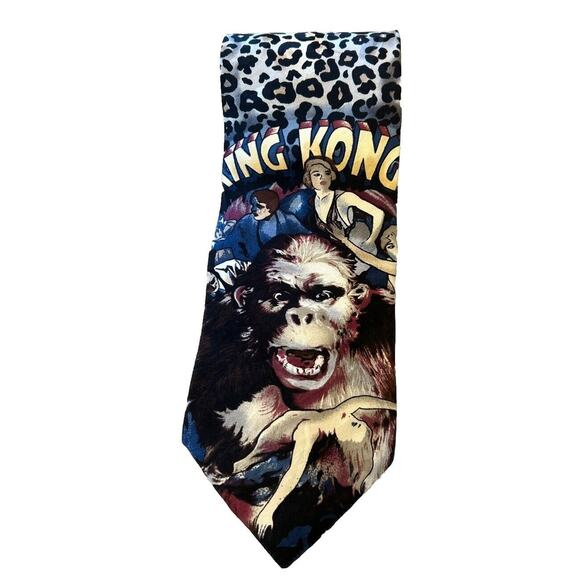 1992 Vintage King Kong American Films Classics Empire State Building Mens 4” Tie - Picture 2 of 6